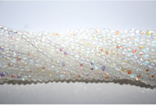 Chinese Crystal Beads Rondelle Crystal AB 2x3mm - 100pcs