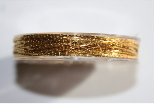 Cobra Chain in Gold Steel 0.8mm - 1m