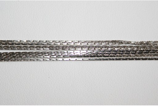 Cobra Chain in Platinum Steel 0.8mm - 1m