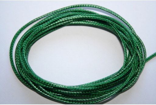 Green Waxed Polyester Cord 1mm - 12m