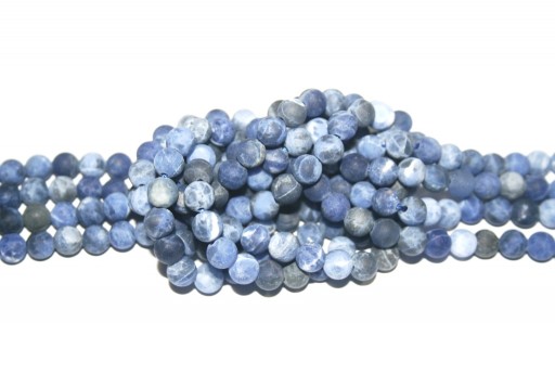 Sodalite Matte Round Gemstones 6mm - 62pcs