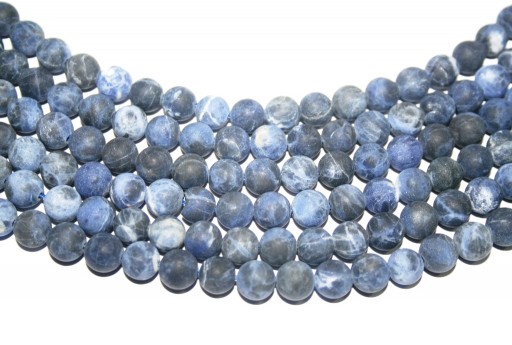 Sodalite Matte Round Gemstones 8mm - 46pcs