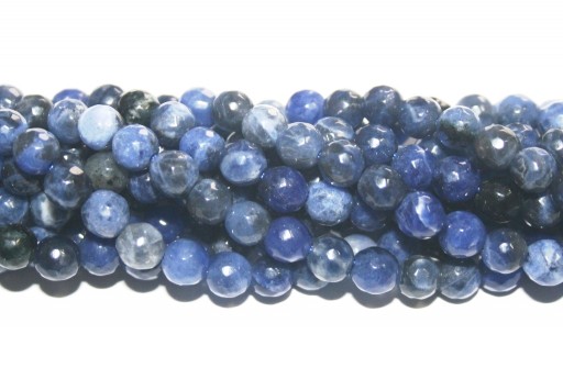 Sodalite Faceted Round Gemstones 6mm - 62pcs