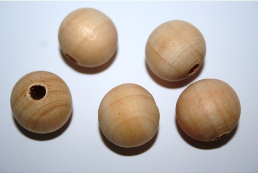 Natural Wooden Beads to Cover Round 18mm -16pcs