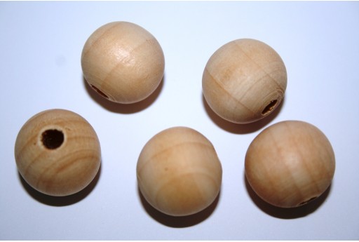 Natural Wooden Beads to Cover Round 20mm -14pcs