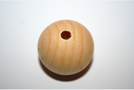 Perline Naturali in Legno da Rivestire Tondo 35mm - 3pz