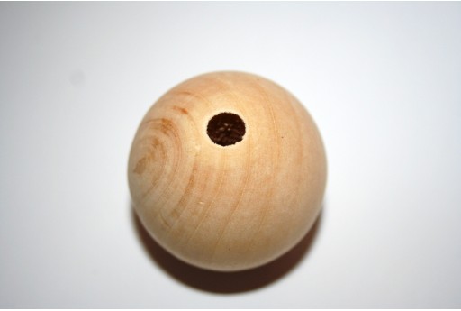 Perline Naturali in Legno da Rivestire Tondo 40mm - 2pz