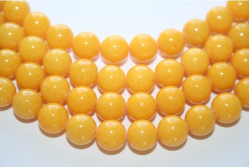 Mashan Jade Round Gemstones Yellow 8mm - 46pcs