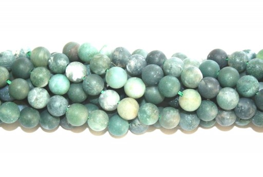 Moss Agate Matte Round Gemstones 6mm - 60pcs-perlinebijoux.com-