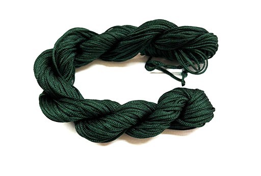 Skein Dark Green Braided Nylon Thread 1mm - 26m