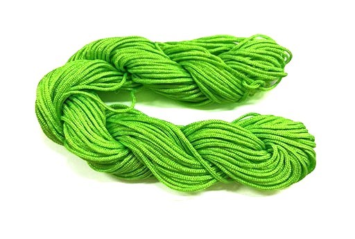 Skein Neon Green Braided Nylon Thread 1mm - 26m