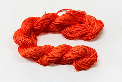 Skein Orange Braided Nylon Thread 1mm - 26m