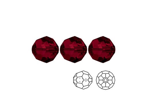 Perline Round 5000 Swarovski Siam AB 8mm - 4pz