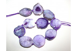 Pietra Dura di Agata Viola Sasso circa 18x30mm - 1pz