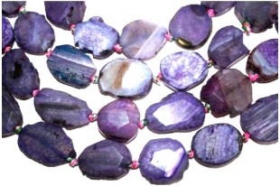 Purple Agate Gemstone About 18x30mm - 1pc