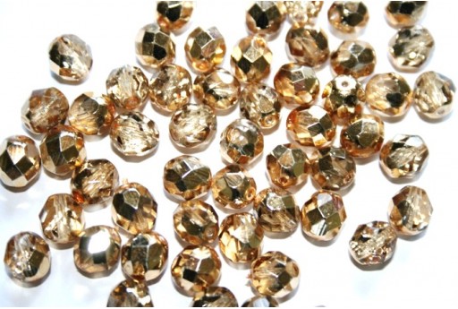 Fire Polish Crystal Gold 8mm - 25pz