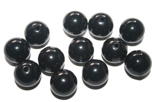 Perline Acrilico Tondo Nero 16mm - 20pz