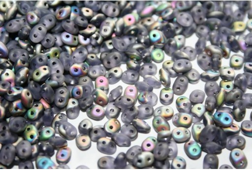 Superduo Beads Matted Light Violet Vitrail 2,5x5mm - 10gr