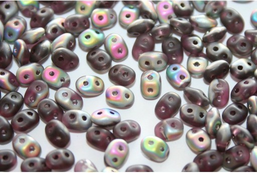 Superduo Beads Matte Vitrail Amethyst 2,5x5mm - 10gr