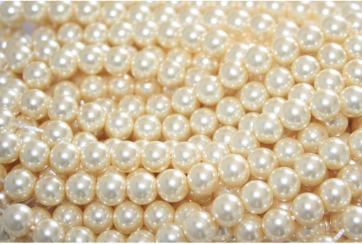 Perle Cerate Vetro - Crema 10mm - 42pz