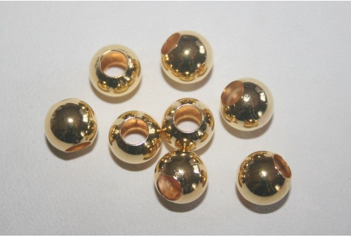 Distanziatori Sfera Colore Oro 8mm - 12pz