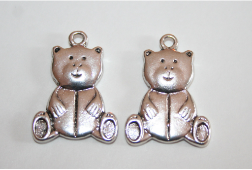 Pendenti Argento Tibetano Orso 26x19mm - 2pz