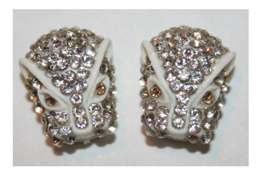 Perlina Strass Resina Bianca 14x13mm RE05