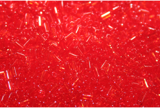 Toho Bugle 3mm, 10gr., Transparent Siam Ruby