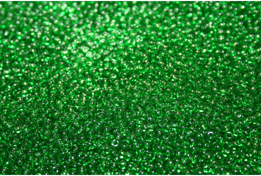 Perline Toho Round Rocailles 11/0, 10gr. Transparent Grass Green Col.7B