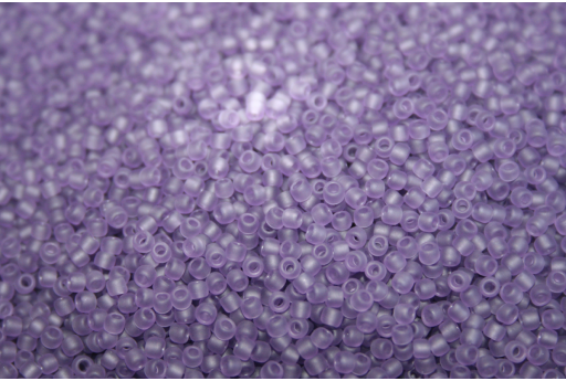 Perline Toho Round Rocailles 11/0, 10gr. Transparent Frosted Sugar Plum Col.19F