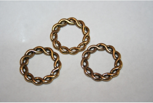 Cerchi Argento Tibetano Colore Oro 20,5mm - 6pz