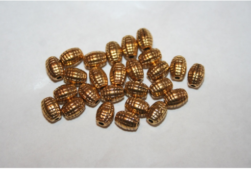 Ovaline Argento Tibetano Colore Oro 5x7mm - 24pz