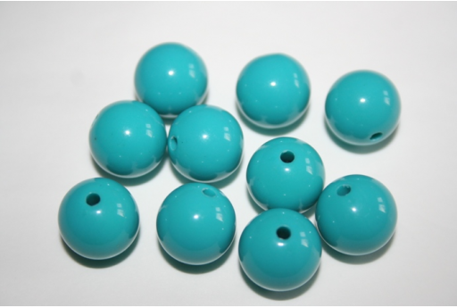 Perline Acrilico Azzurro Sfera 14mm - 25pz