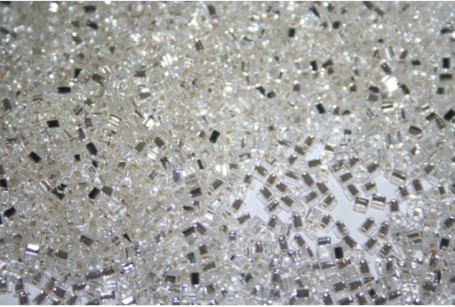 Perline Toho Triangoli 11/0, 10gr., Silver-Lined Crystal TT11-21