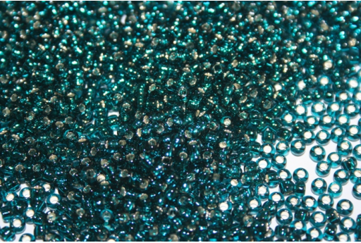 Perline Toho Round Rocailles 8/0, 10gr., Silver-Lined Teal CR827BD