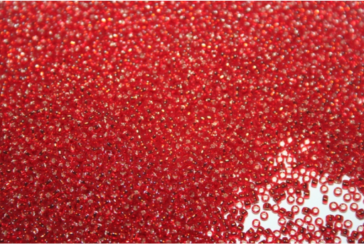 Perline Toho Round Rocailles 15/0, 10gr. Silver-Lined Ruby