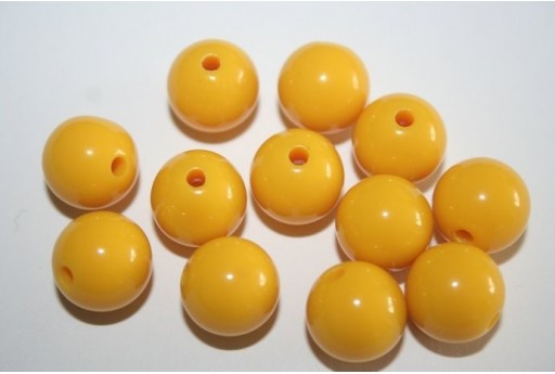 Perline Acrilico Giallo Sfera 12mm - 30pz