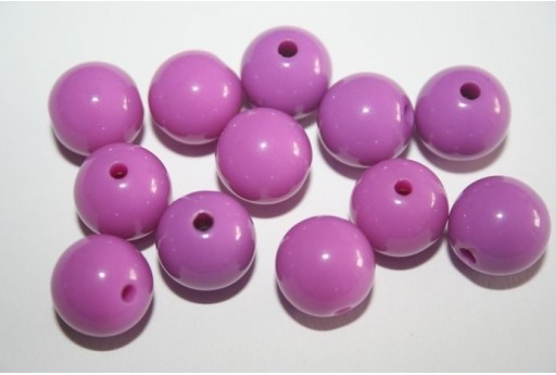 Perline Acrilico Viola Chiaro Sfera 12mm - 30pz