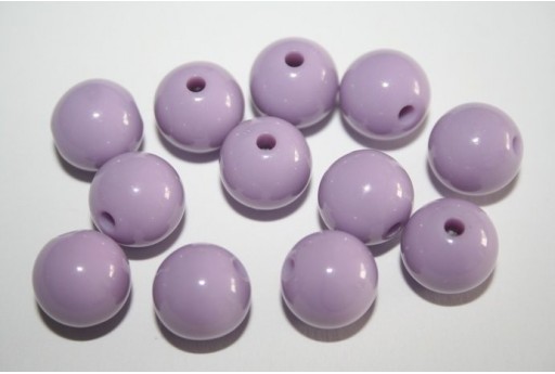 Perline Acrilico Lilla Sfera 12mm - 30pz