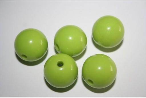 Perline Acrilico Verde Chiaro Sfera 16mm - 20pz