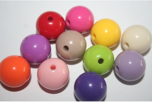 Acrylic Beads Multicolor Sphere 16mm - 20pz