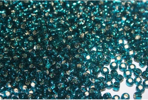 Perline Toho Round Rocailles 6/0, 10gr., Silver-Lined Teal Col.27BD