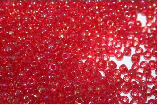 Perline Toho Round Rocailles 6/0, 10gr., Trans-Rainbow Ruby Col.165C