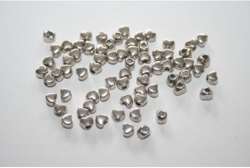 Cuori Argento Tibetano 3,5x4mm - 80pz