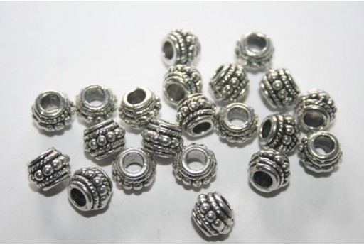 Tubi Argento Tibetano 6,5x8mm - 12pz