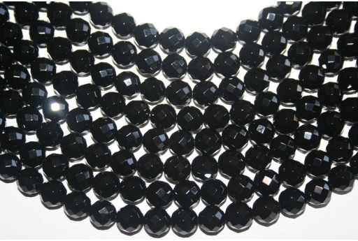 Pietre Onice Nero Sfera Sfaccettata 10mm - 4pz