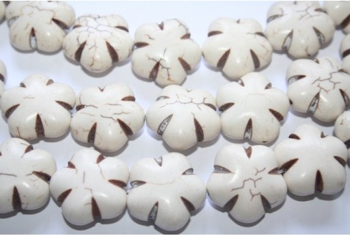 Pietre Turchese Panna Fiore 25x25x12mm - 4pz