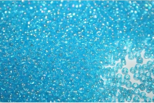 Perline Toho Round Rocailles 8/0, 10gr., Trans-Rainbow Aquamarine Col.163