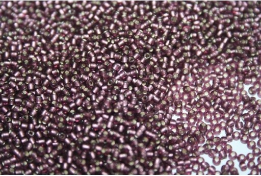 Perline Toho Round Rocailles 11/0, 10gr. Silver Lined-Frosted Med Amethyst Col.26BF