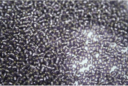 10gr Perline Rocailles Toho 11/0 Inside Color Gold Luster Crystal/Opaque Gray Col.266